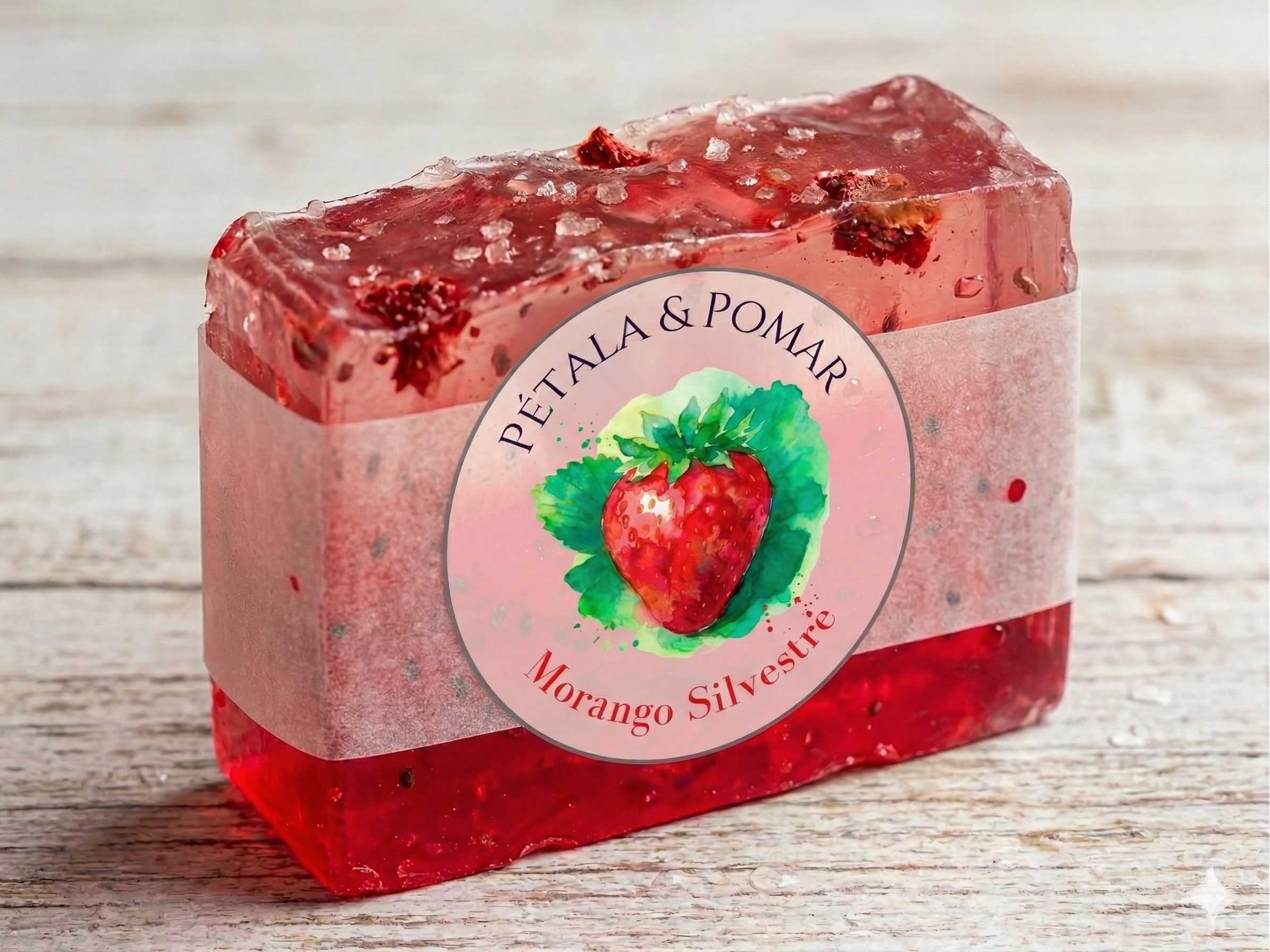 Sabonete Artesanal de Morango Silvestre