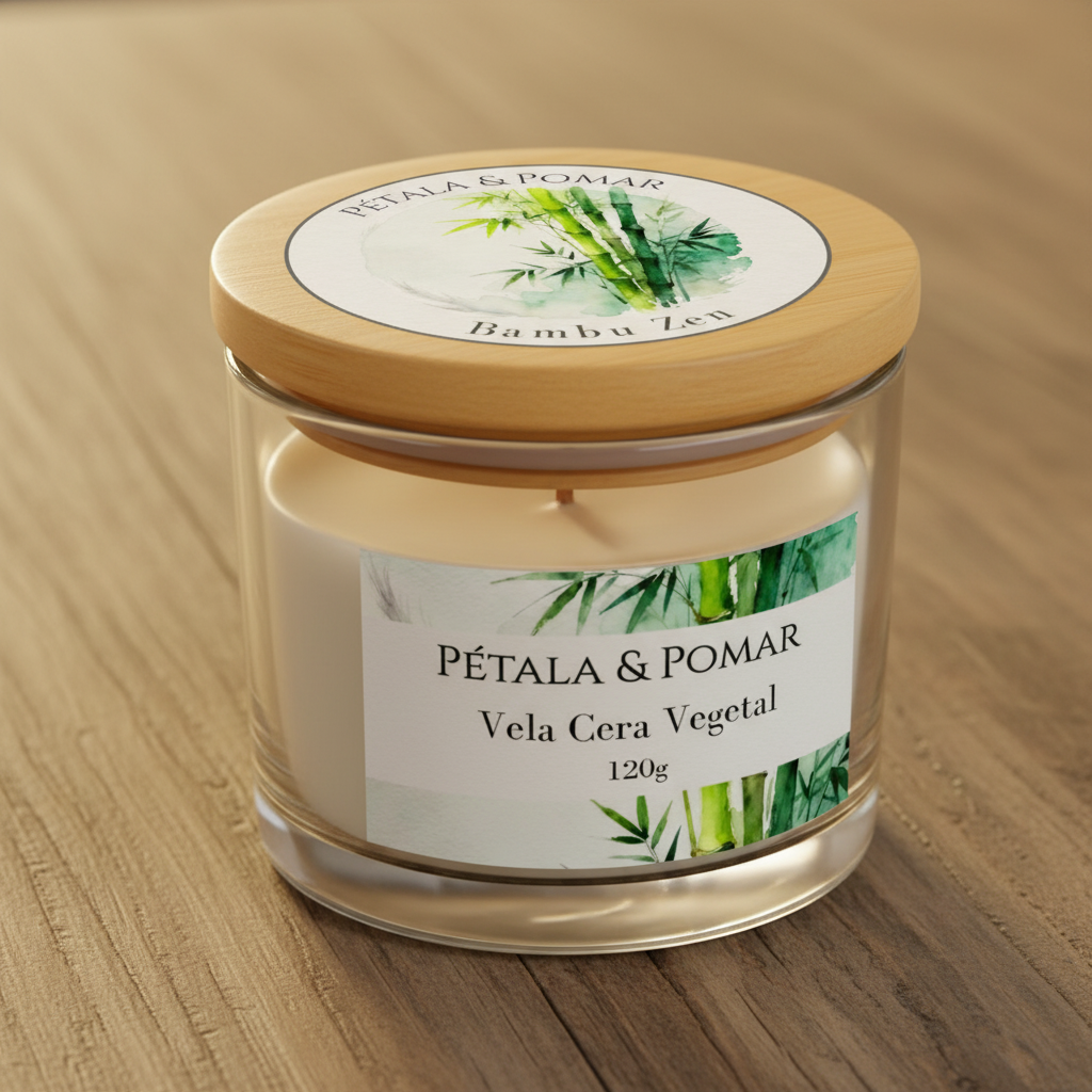 Vela Cera Vegetal Bambu Zen
