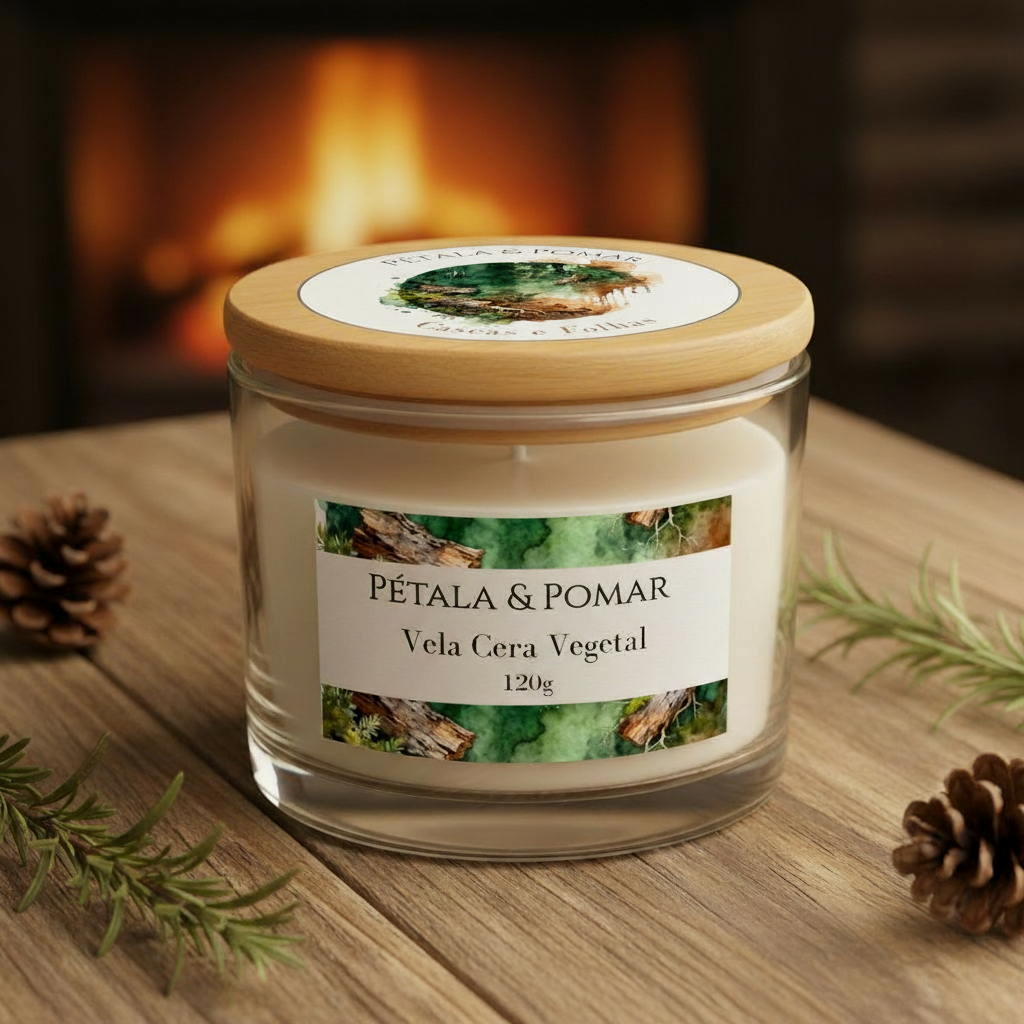 Vela Aromática Cera Vegetal - Cascas e Folhas