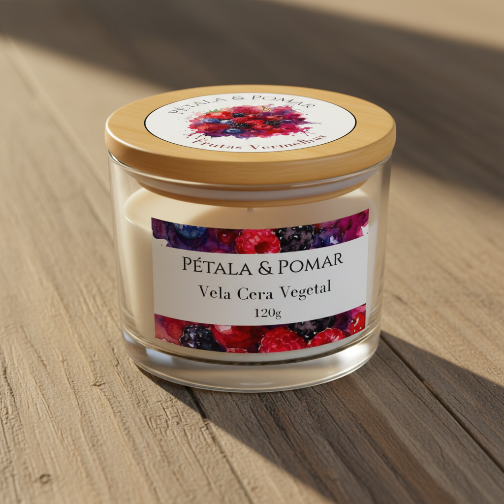 Vela cera vegetal Frutas Vermelhas