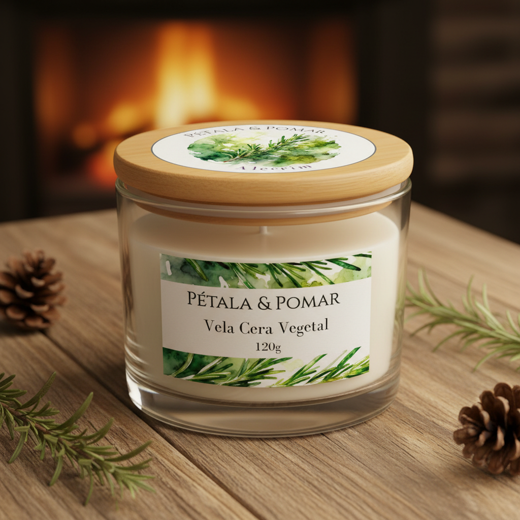 Vela Cera Vegetal Pétala & Pomar