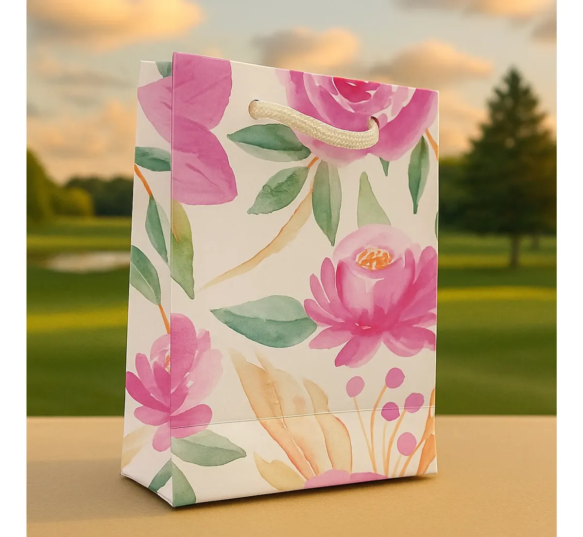 Mini Sacolinha Floral - 12x9x4 Cm