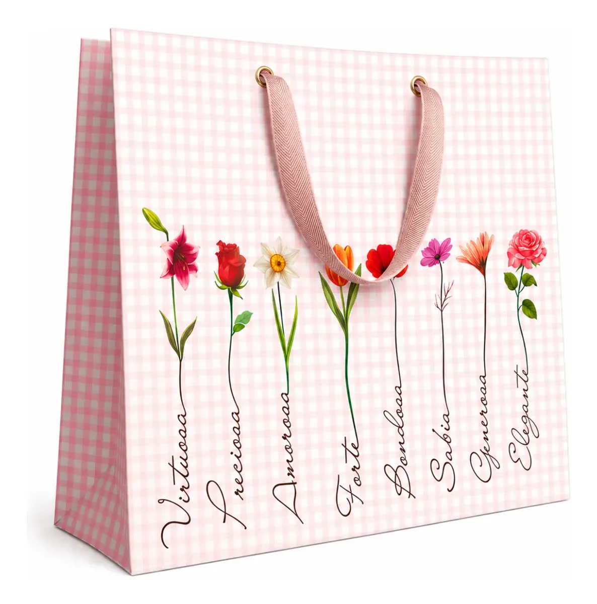 Sacola de Presente Floral - 35 cmx 29cm