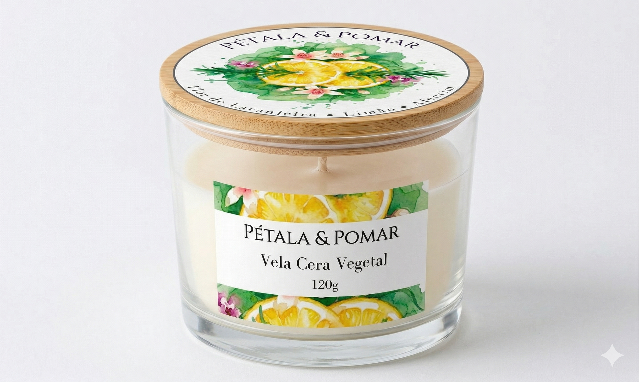 Vela de Cera Vegetal Pétala & Pomar