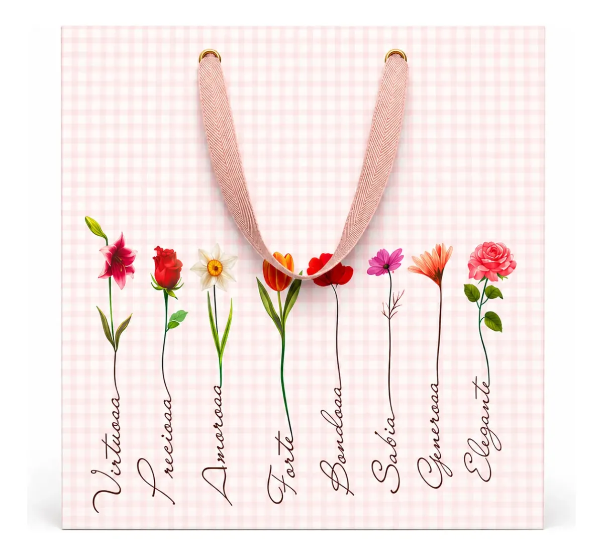 Sacola de Presente Floral - 35 cmx 29cm