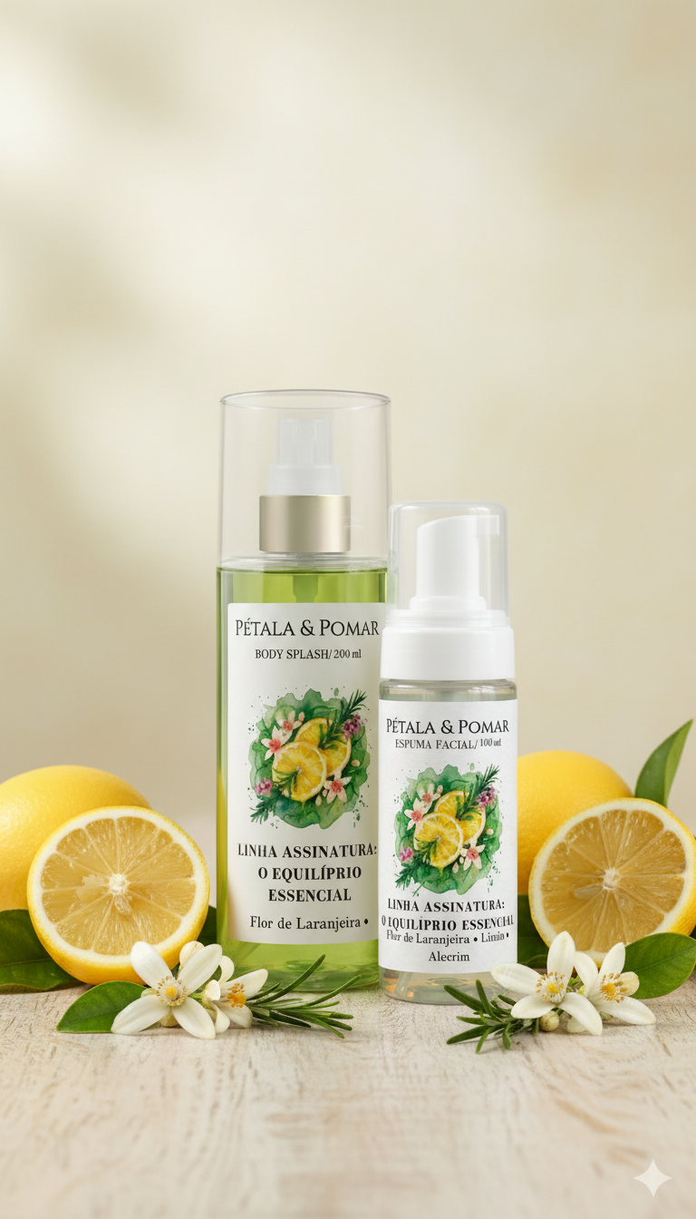 Kit body splash e espuma facial - Linha Assinatura