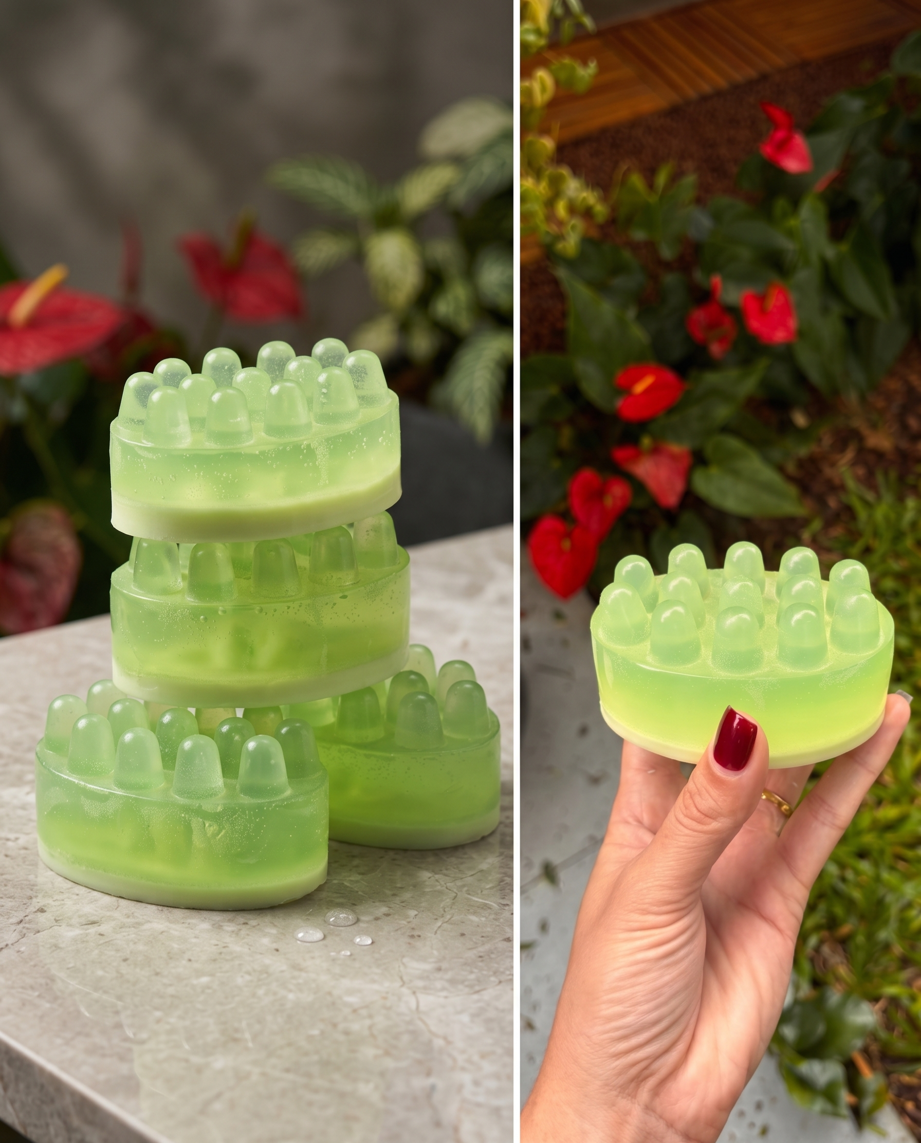 Sabonete Massageador Linha Assinatura - Flor de Laranjeira, Limão Siciliano e Alerim - 130g