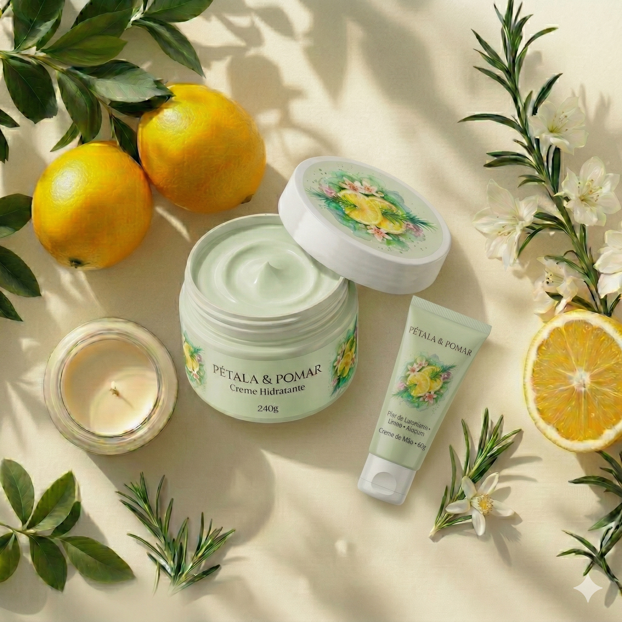 Kit Creme Hidratante e creme para mãos -  Pétala & Pomar
