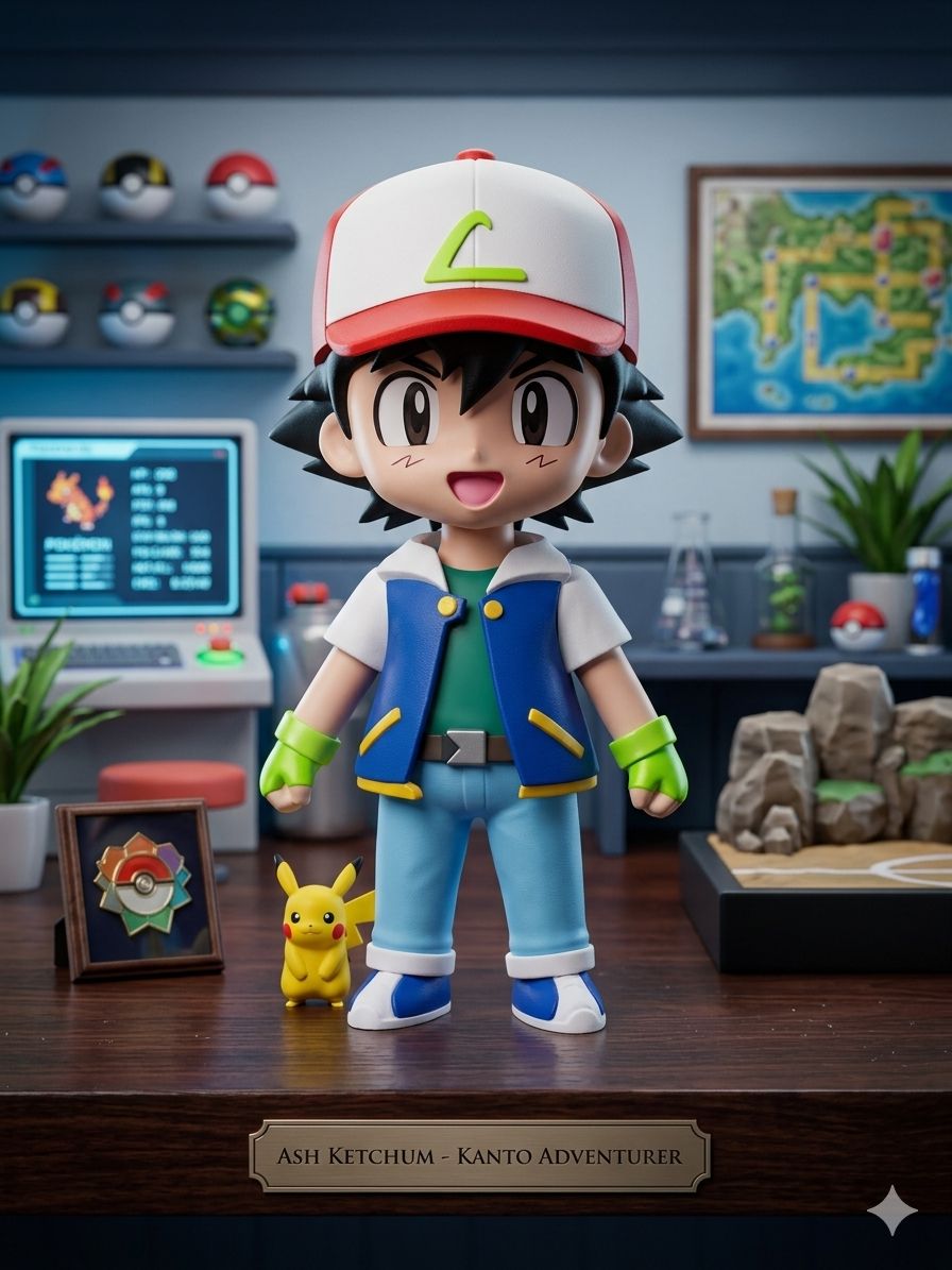 Boneco Treinador Ash Pokémon 15 cm