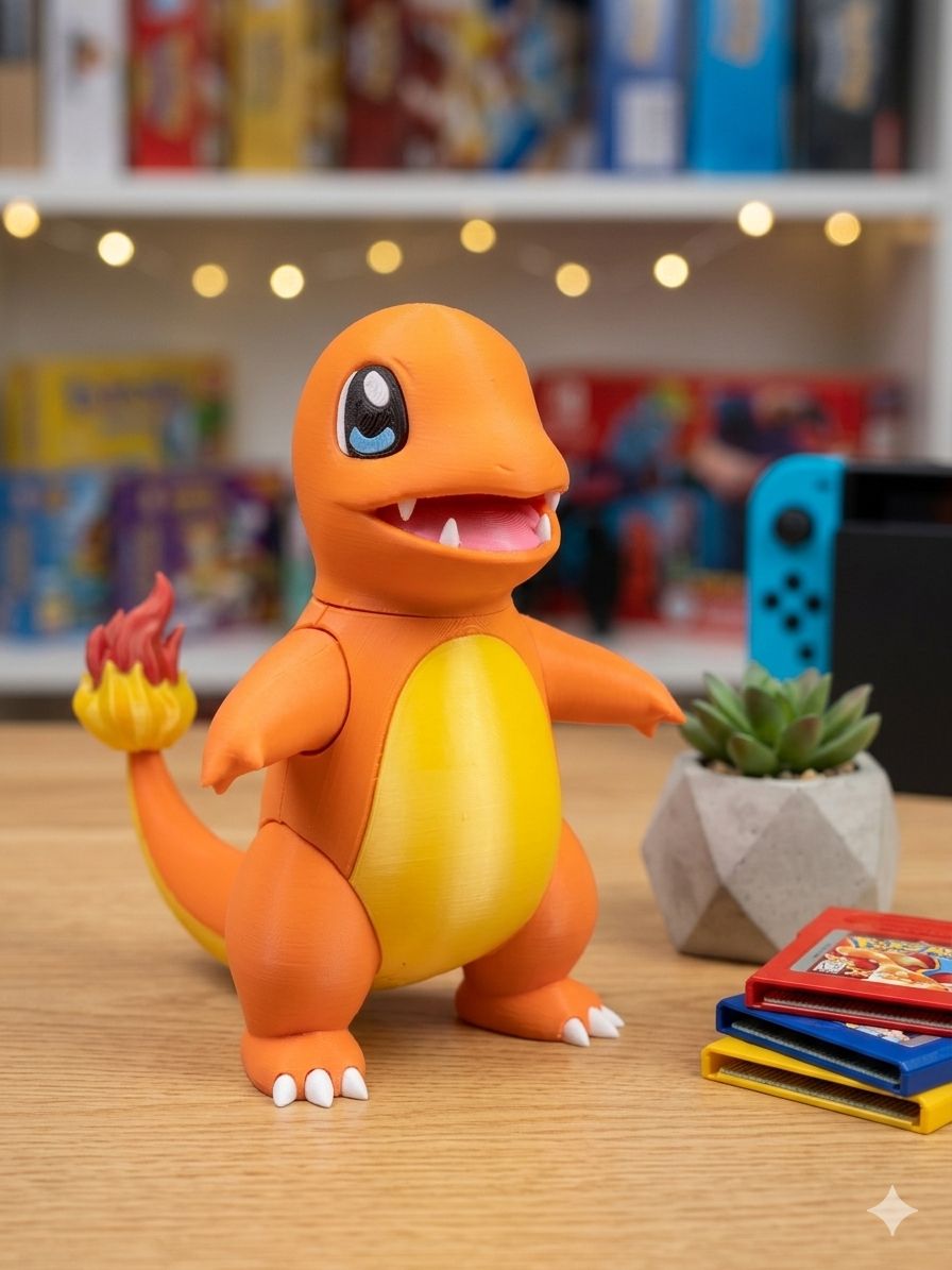 Boneco Charmander Pokémon 15 cm
