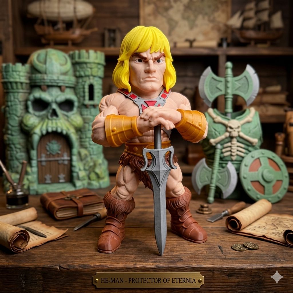Action Figure He-Man em impressão 3D