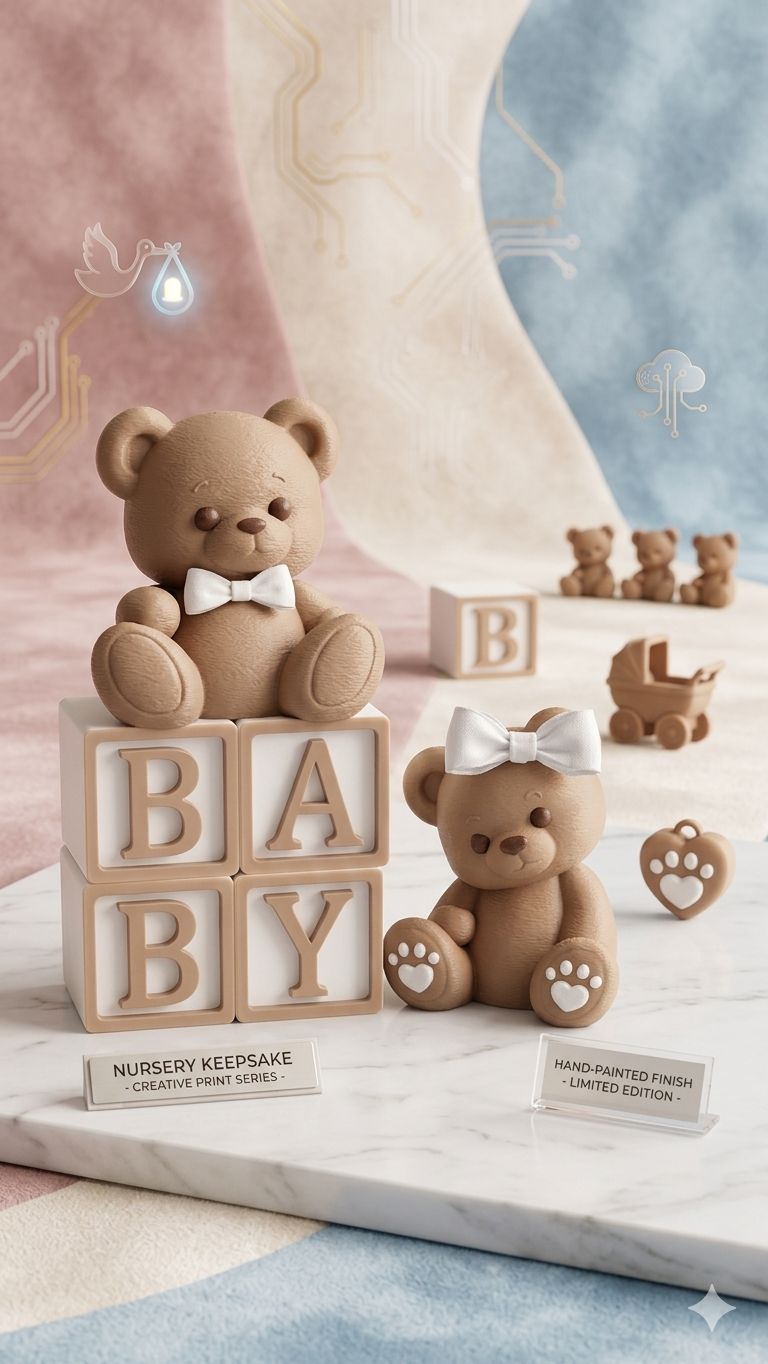 Urso Decorativo para chá de bebê e quarto