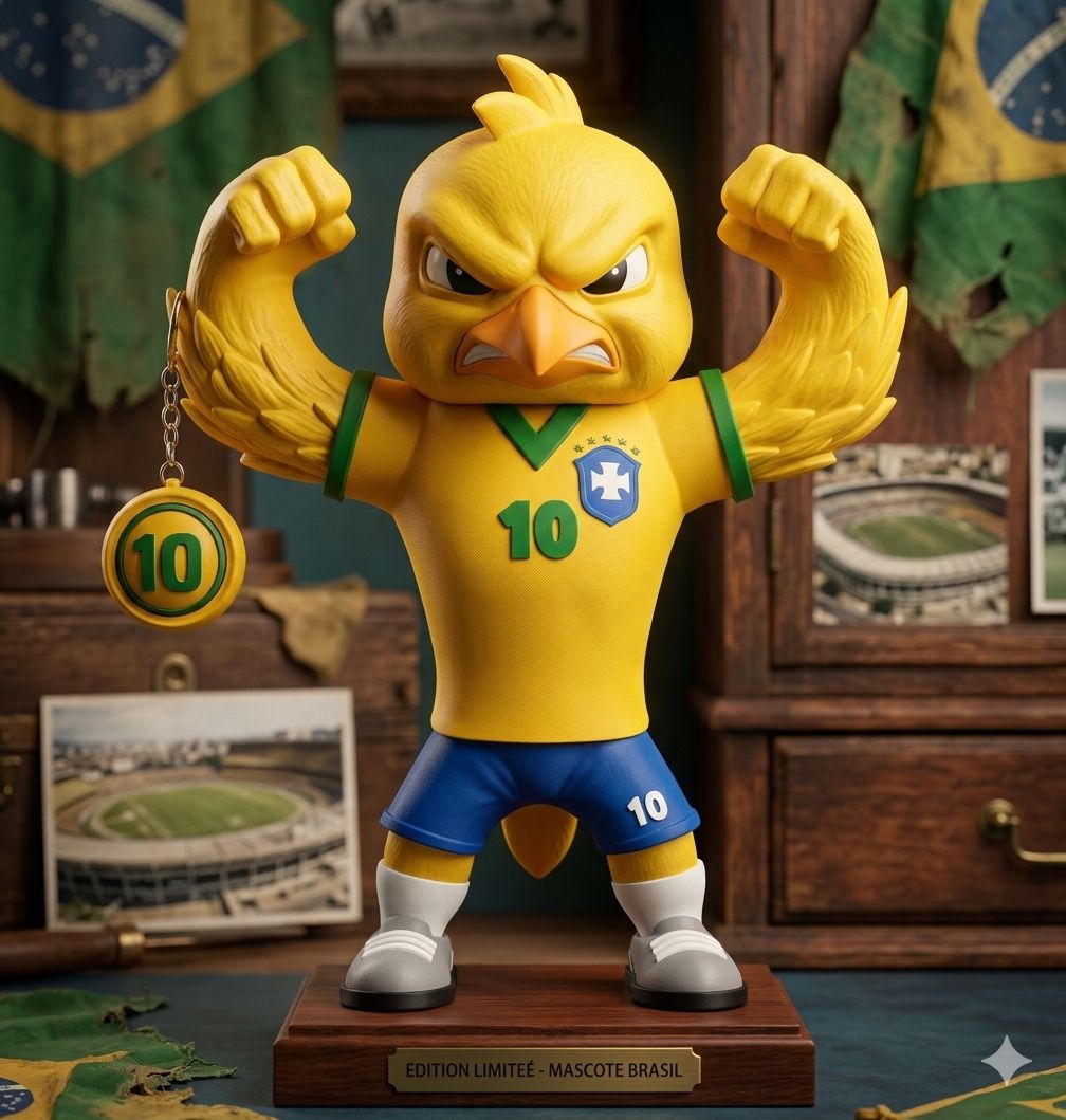 Mascote Brasil Edição Limitada 15 cm