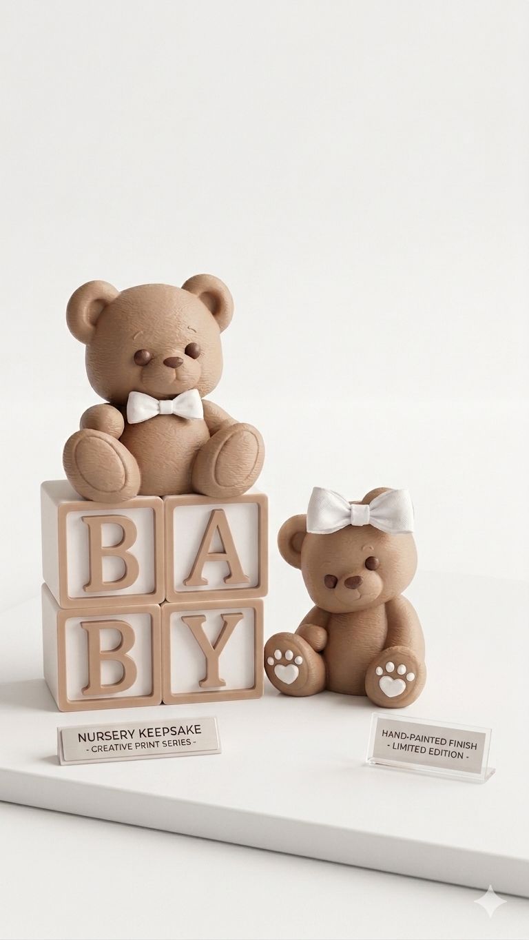 Urso Decorativo para chá de bebê e quarto