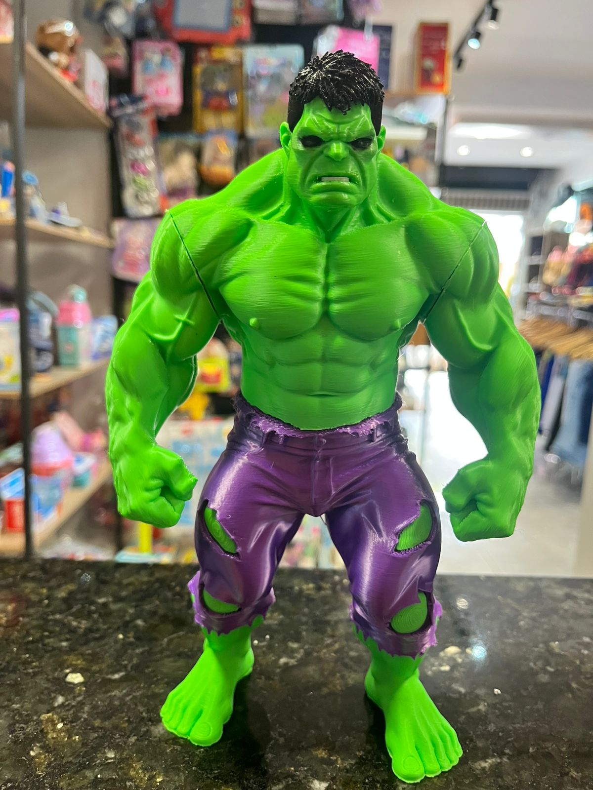 Boneco Hulk em 3d 24 cm