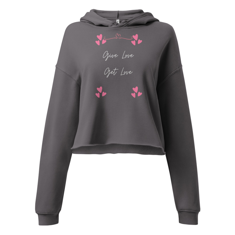 Give Love Get Love Women's Crop Hoodie
