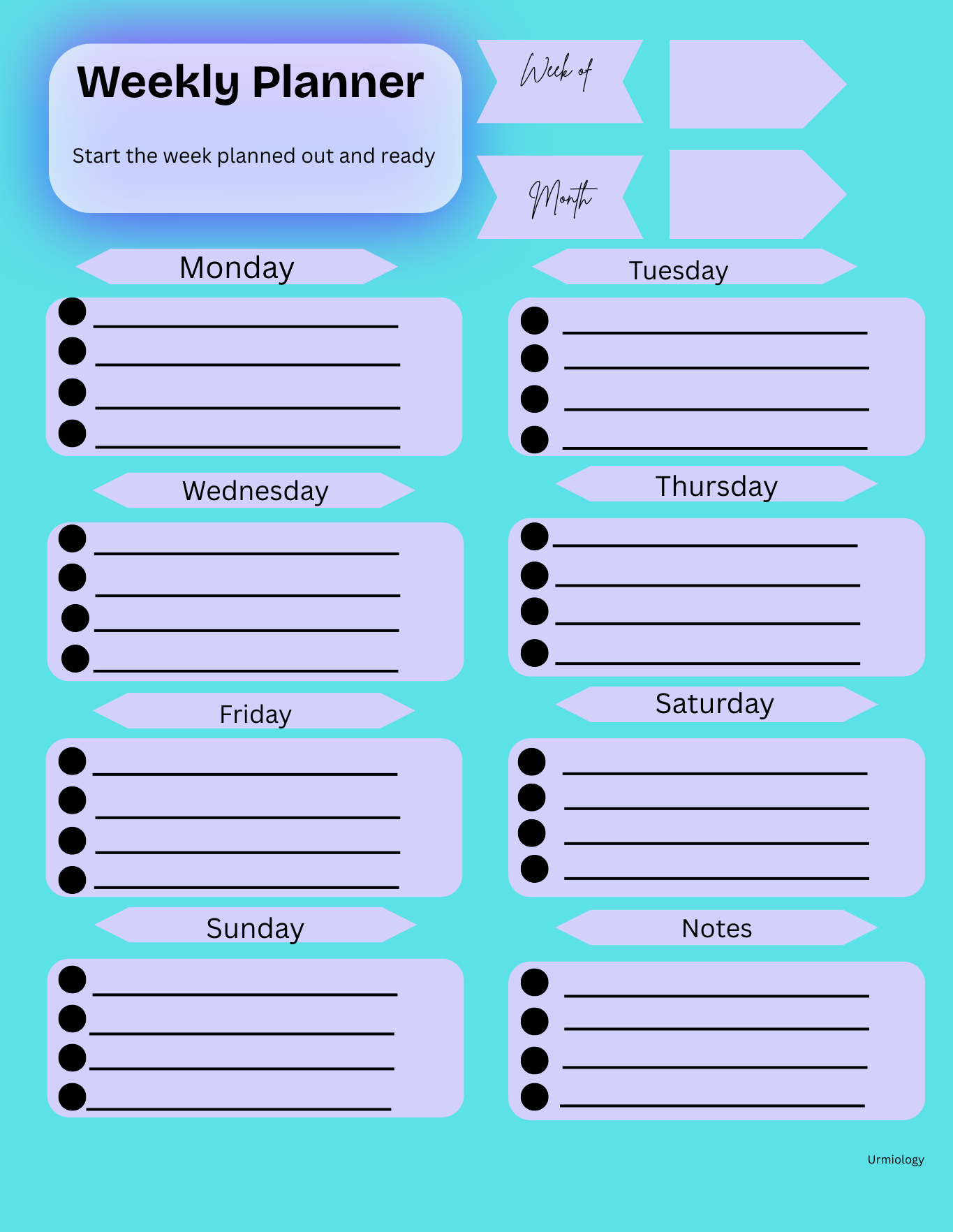 Weekly Digital Planner