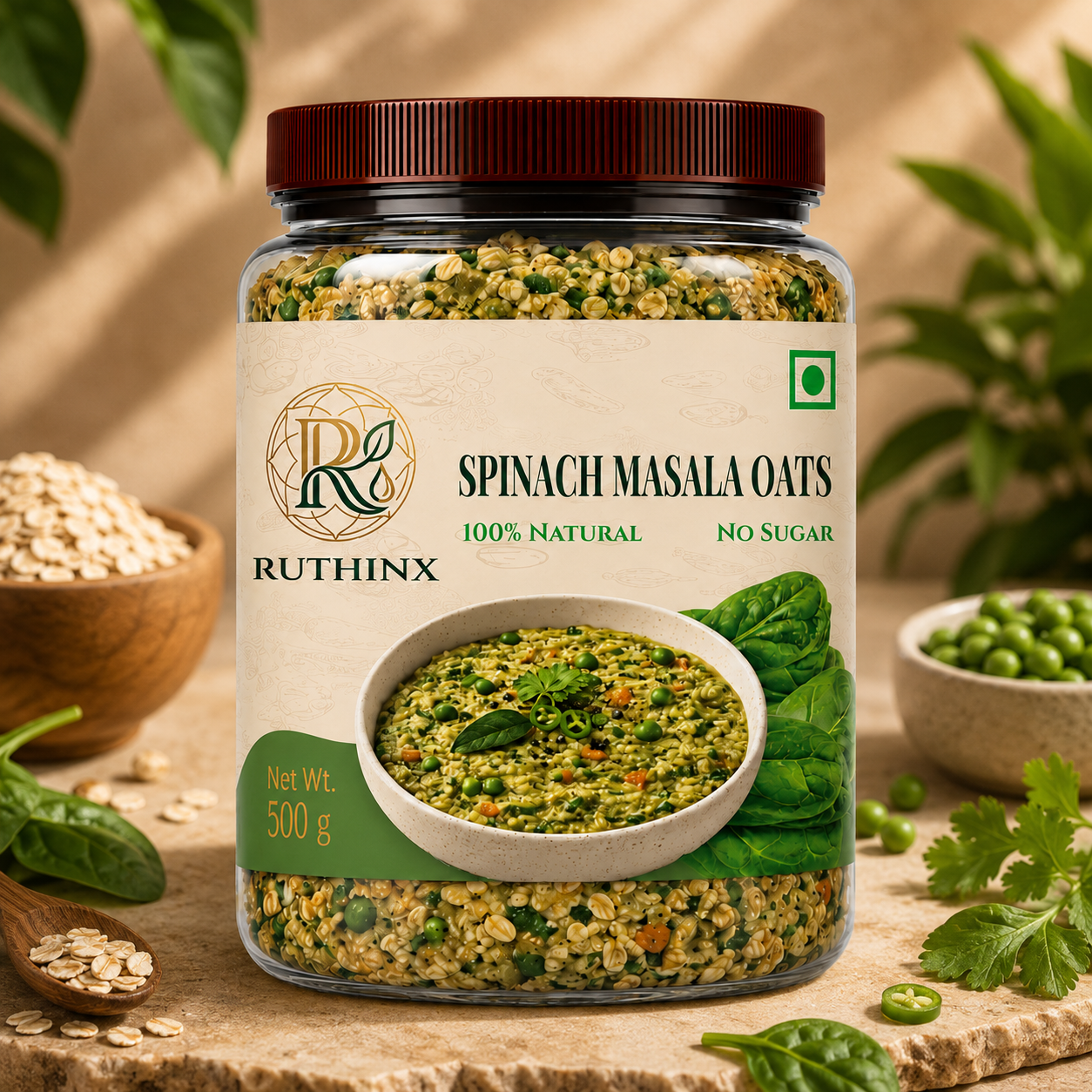 Spinach Masala Oats