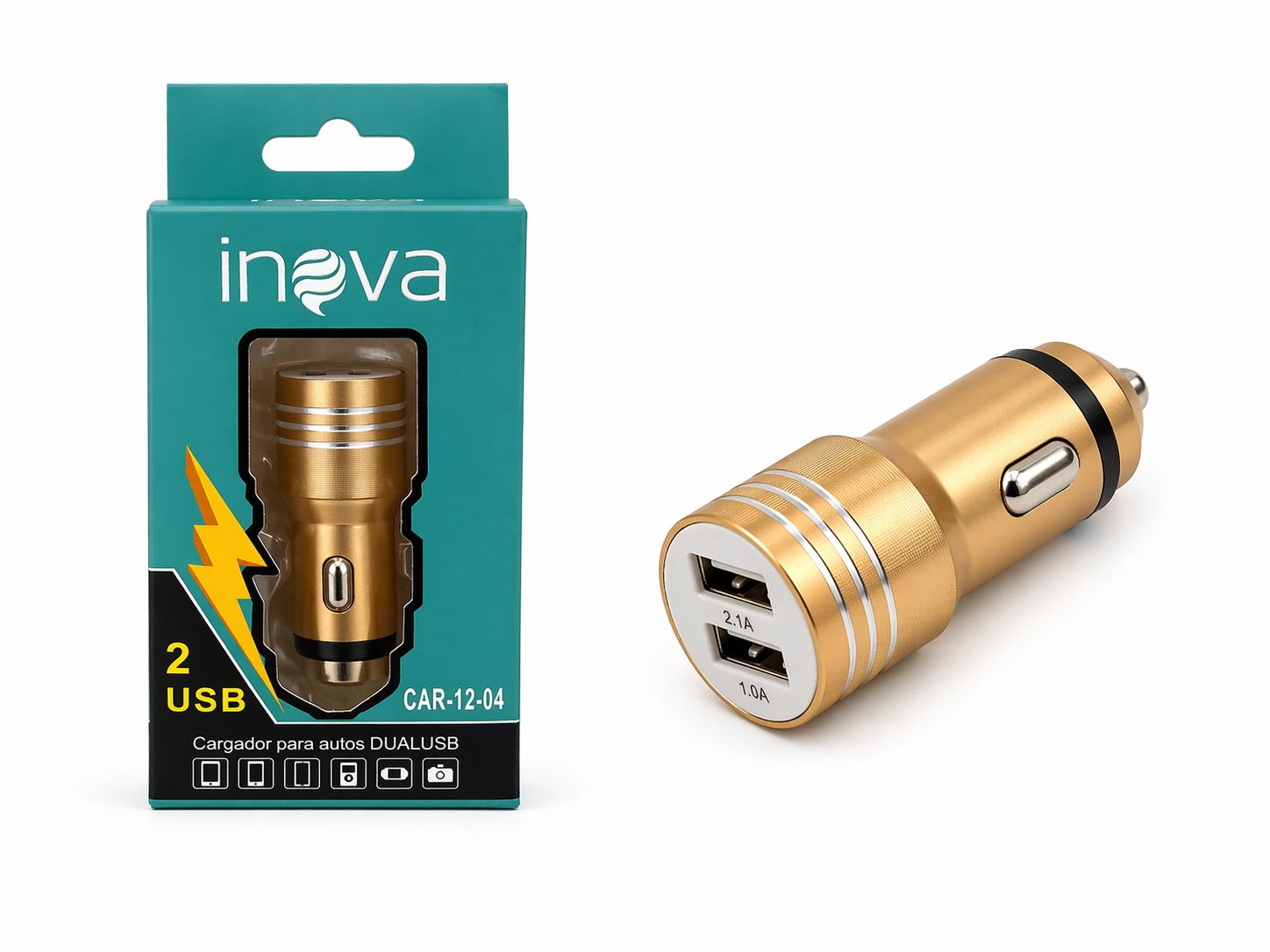 ADAPTADOR INOVA Auto Doble USB 