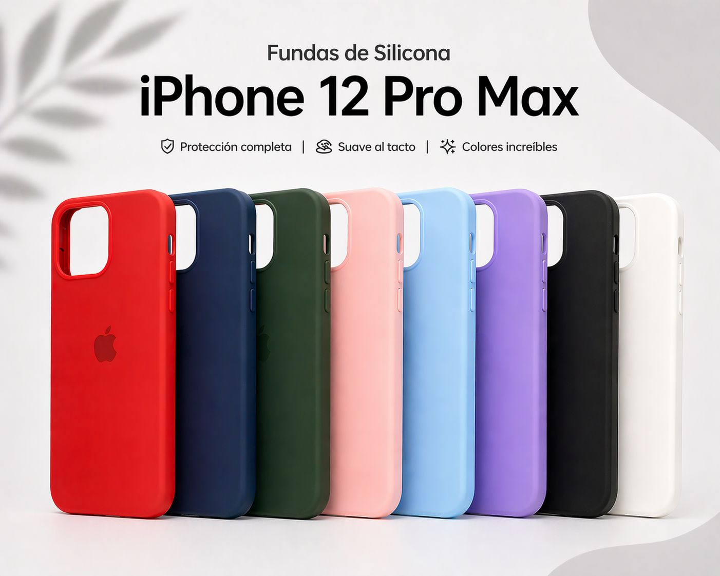 Funda de silicona para iPhone 12 Pro Max