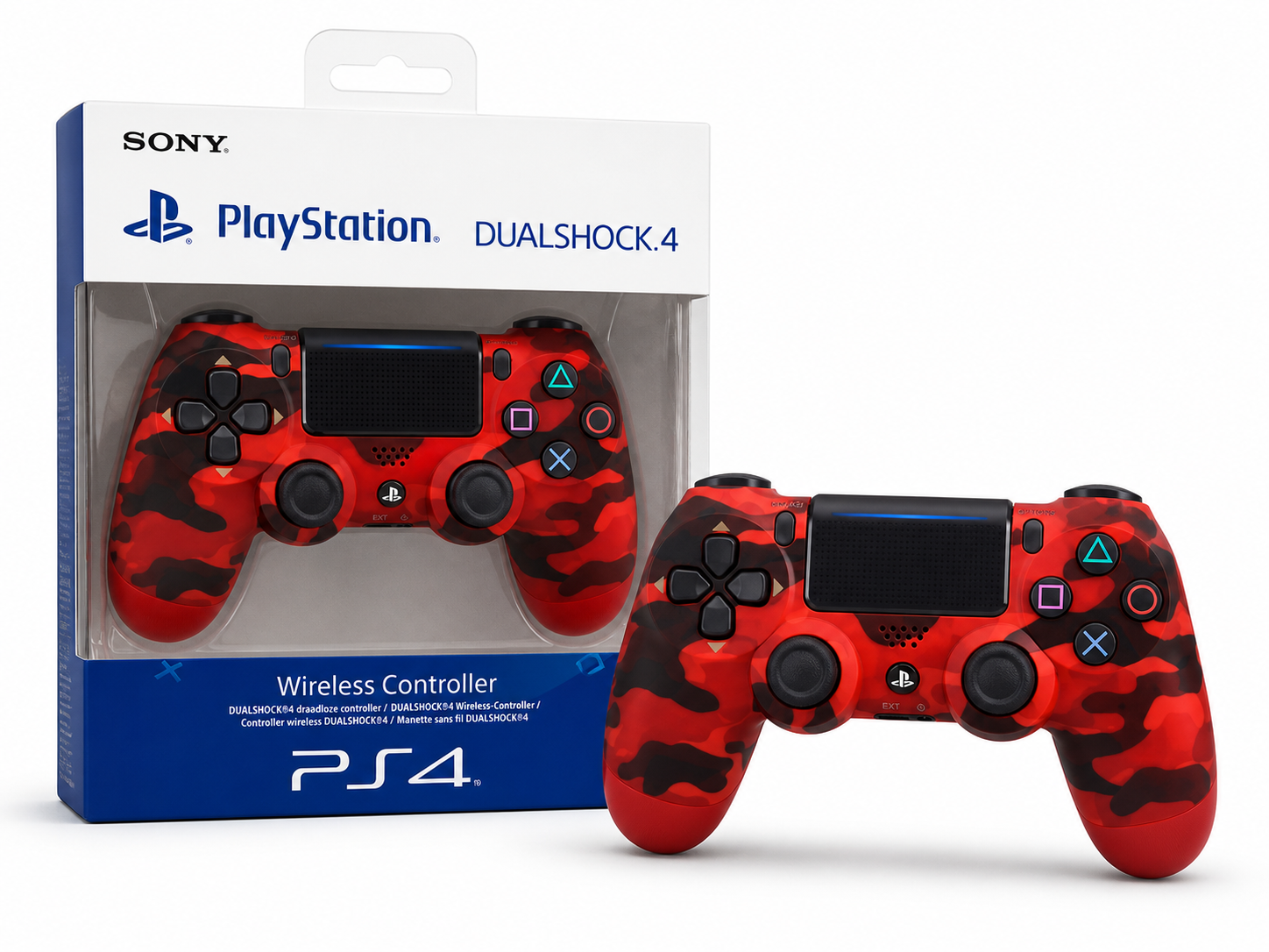 JOYSTICK PS4 Rojo Camuflado