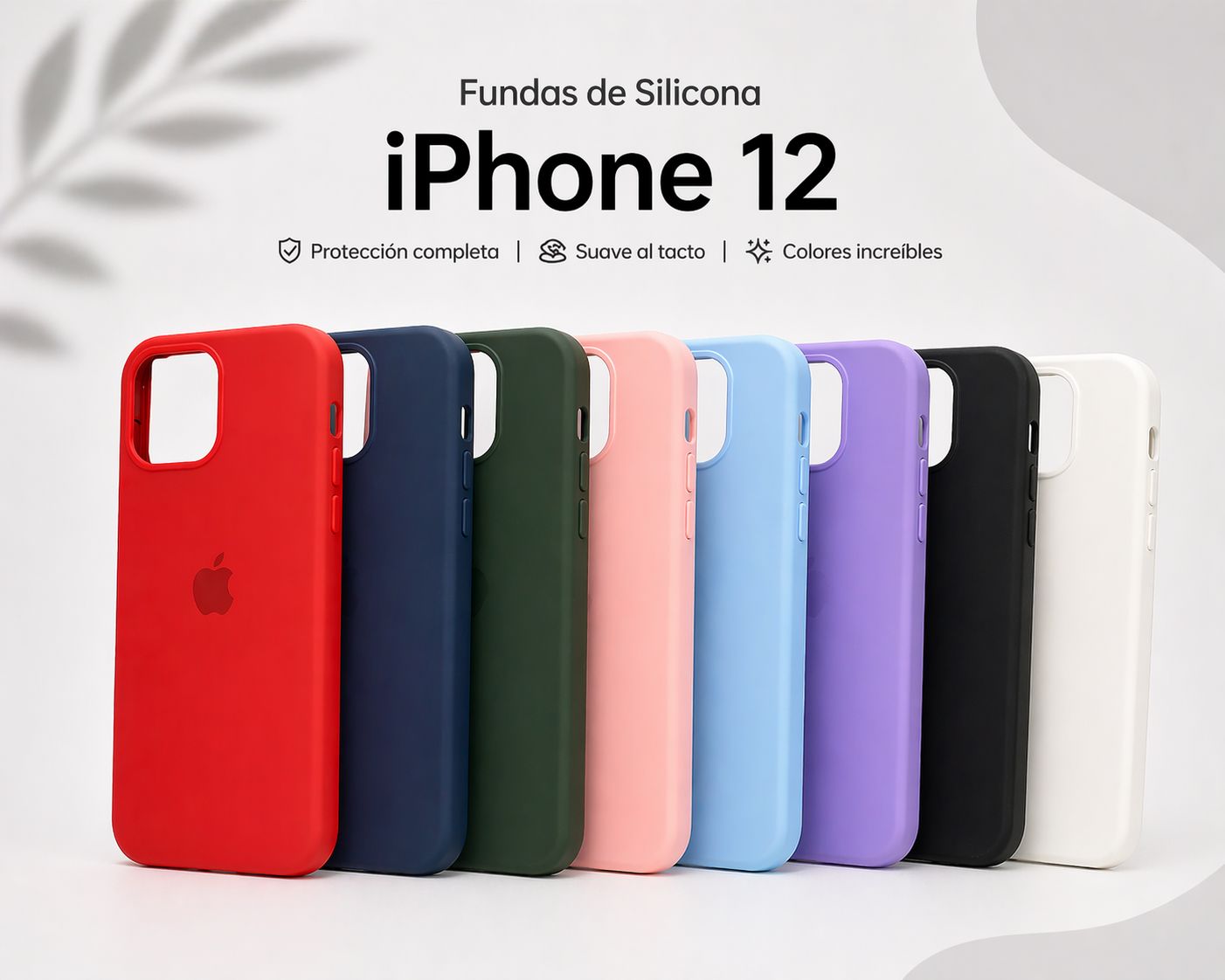 Funda de silicona para iPhone 12