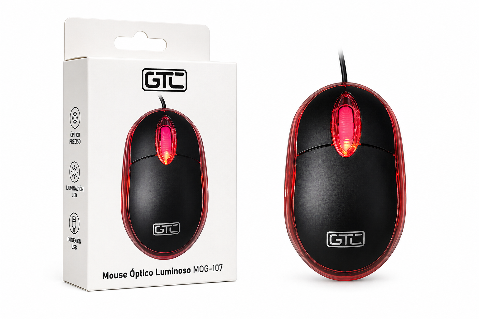 Mouse Óptico Luminoso GTC MOG-107