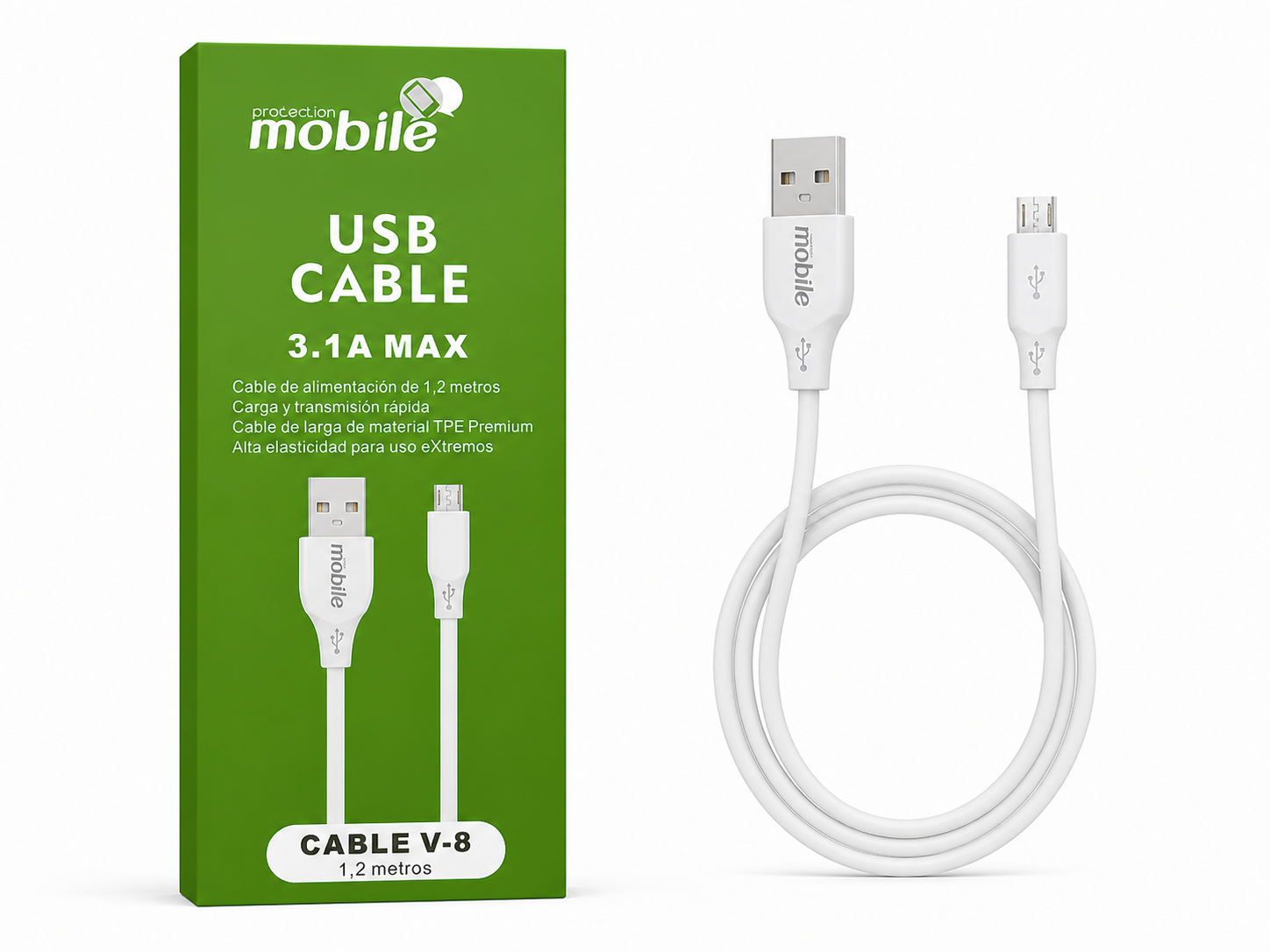 Cable MOBILE USB A V8/MICRO 1.2M