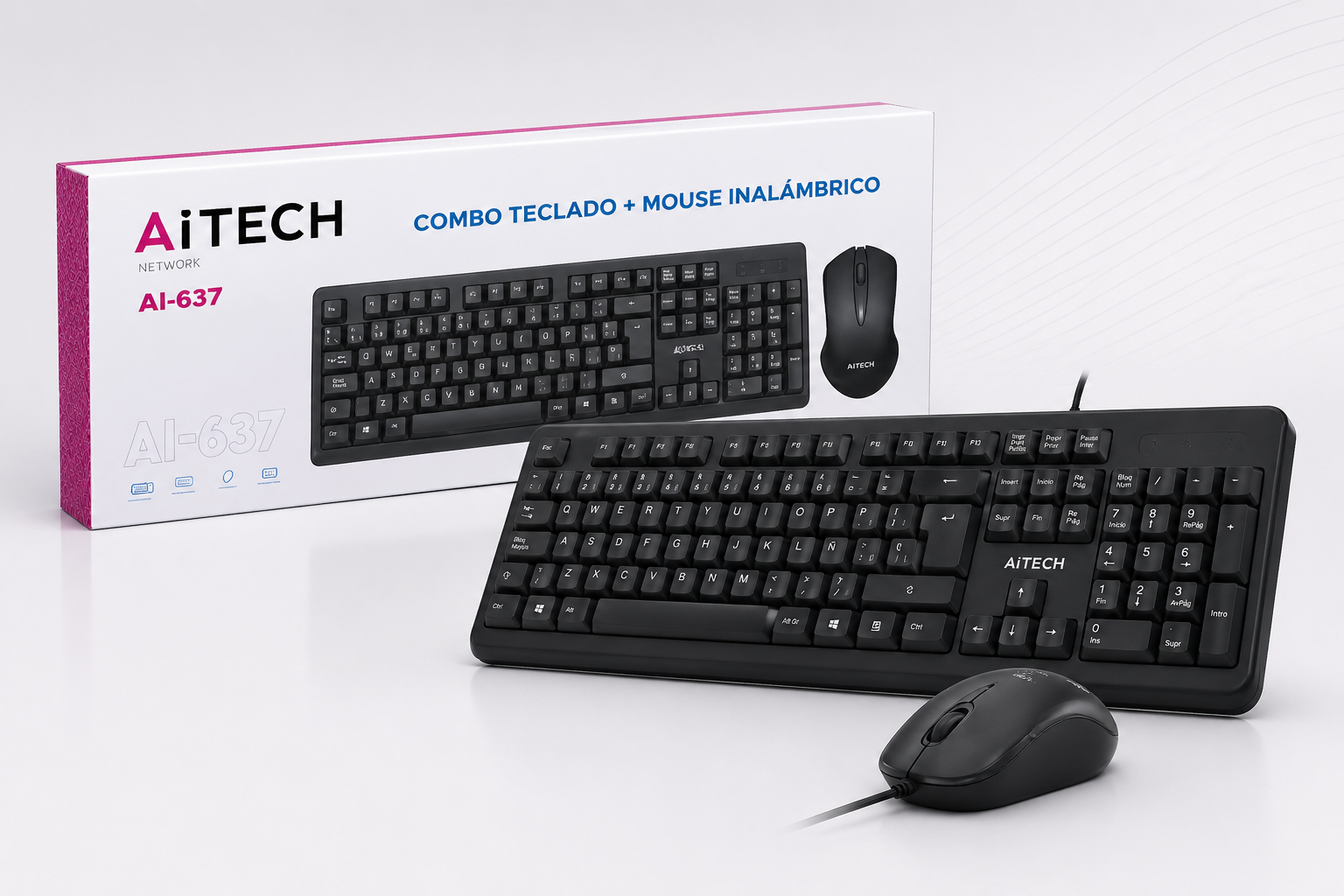 Teclado y Mouse Inalámbrico Aitech