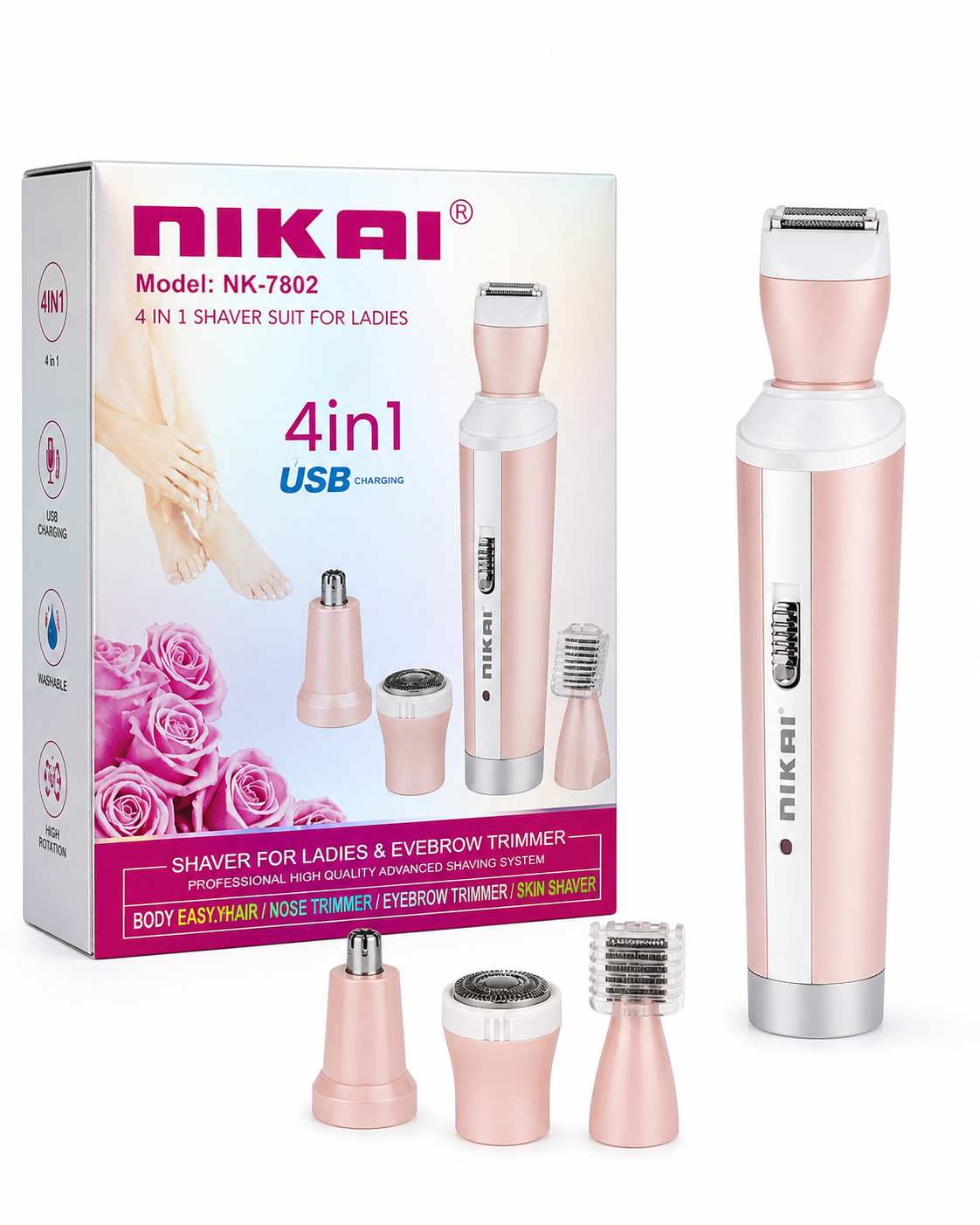Afeitadora 4 en 1 Nikai NK-7802