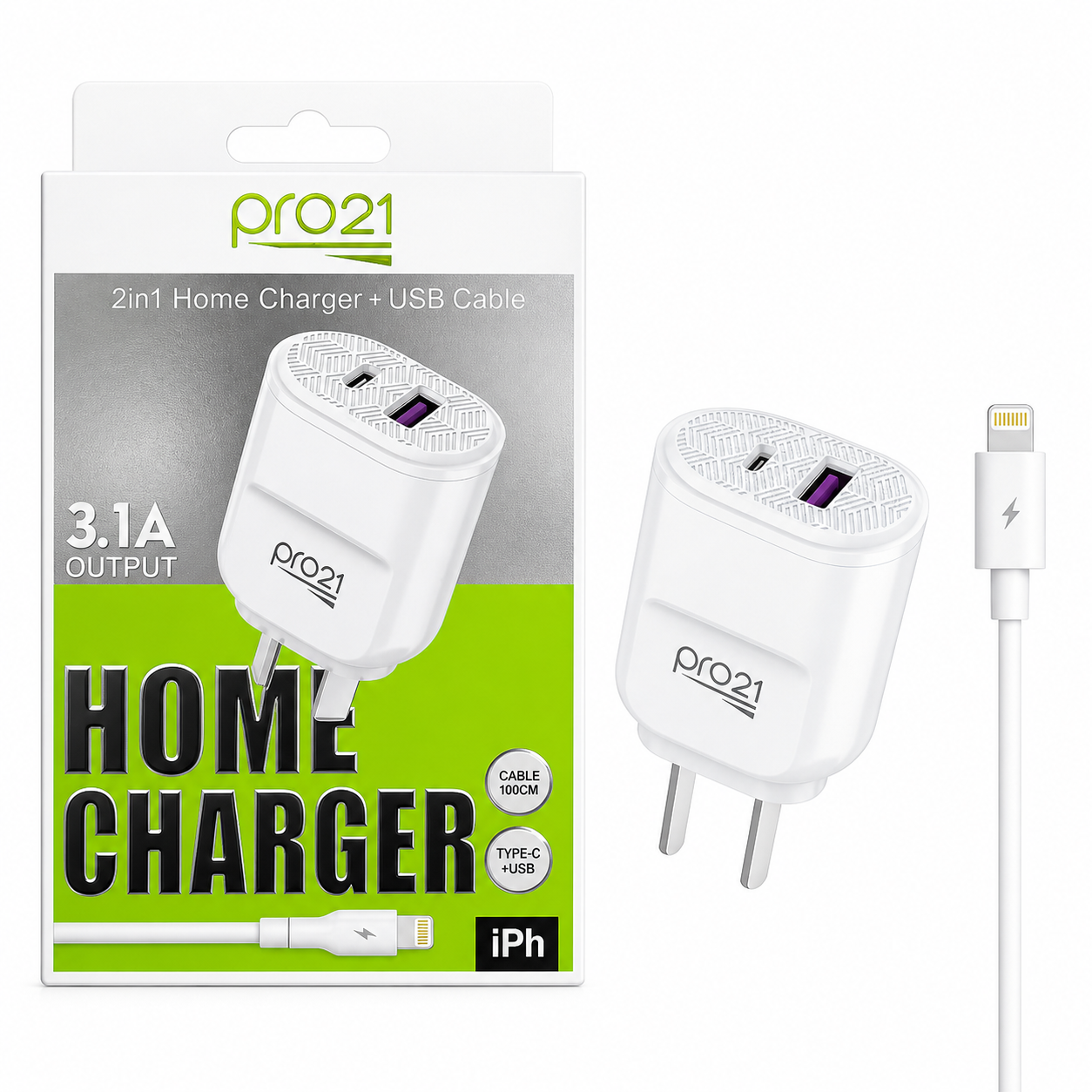 CARGADOR PRO21 USB A IPHONE