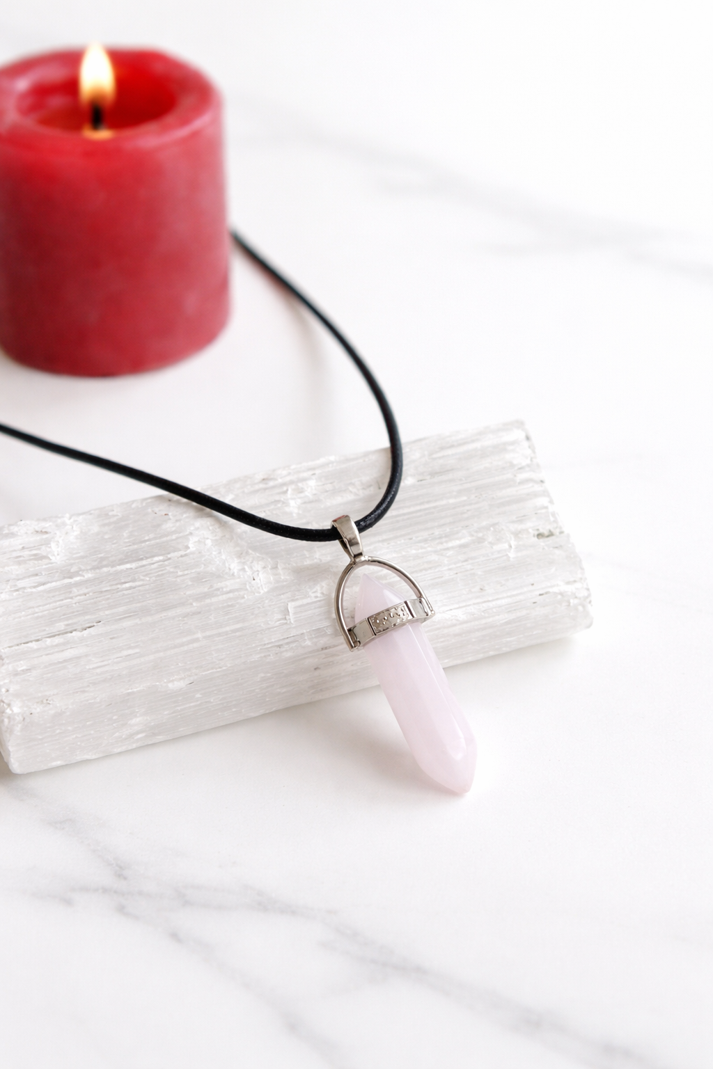Rose Quartz Pendant Necklace