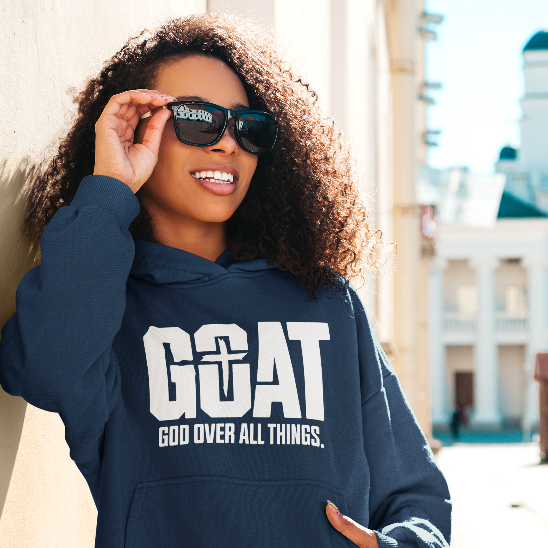 hoodies GOAT: God Over All Things,