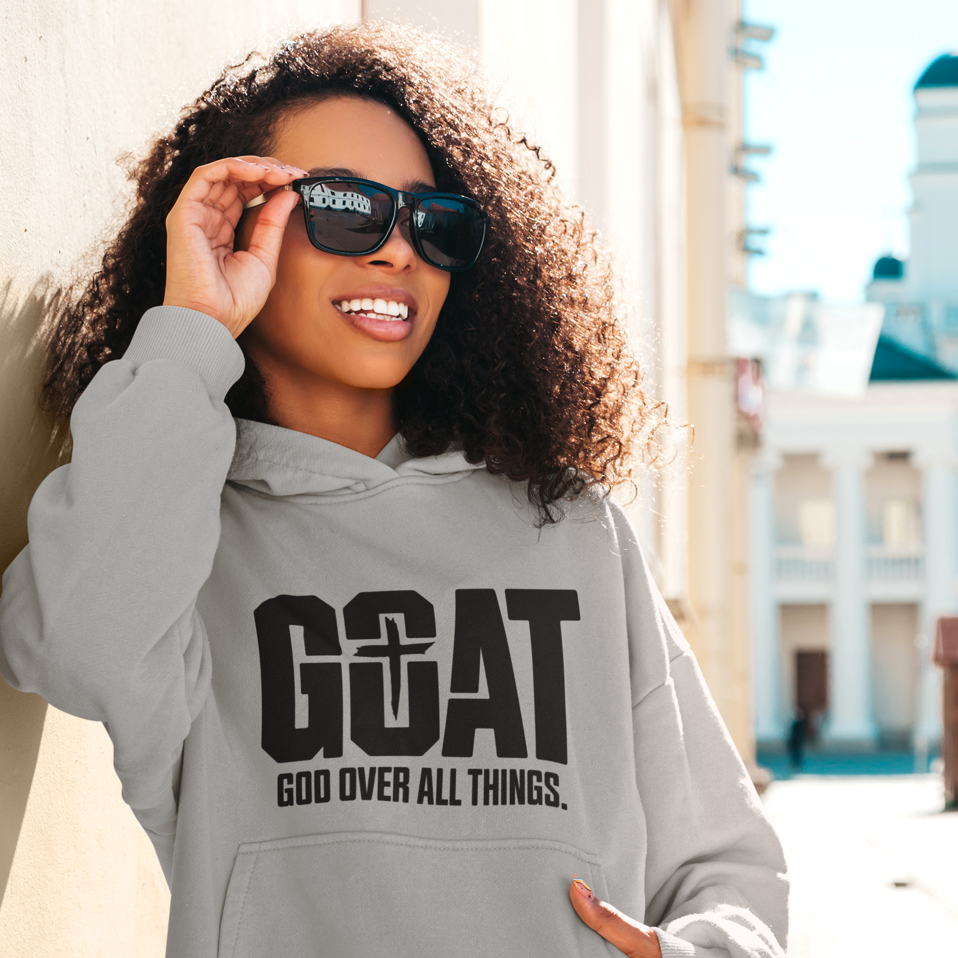 hoodies GOAT: God Over All Things,