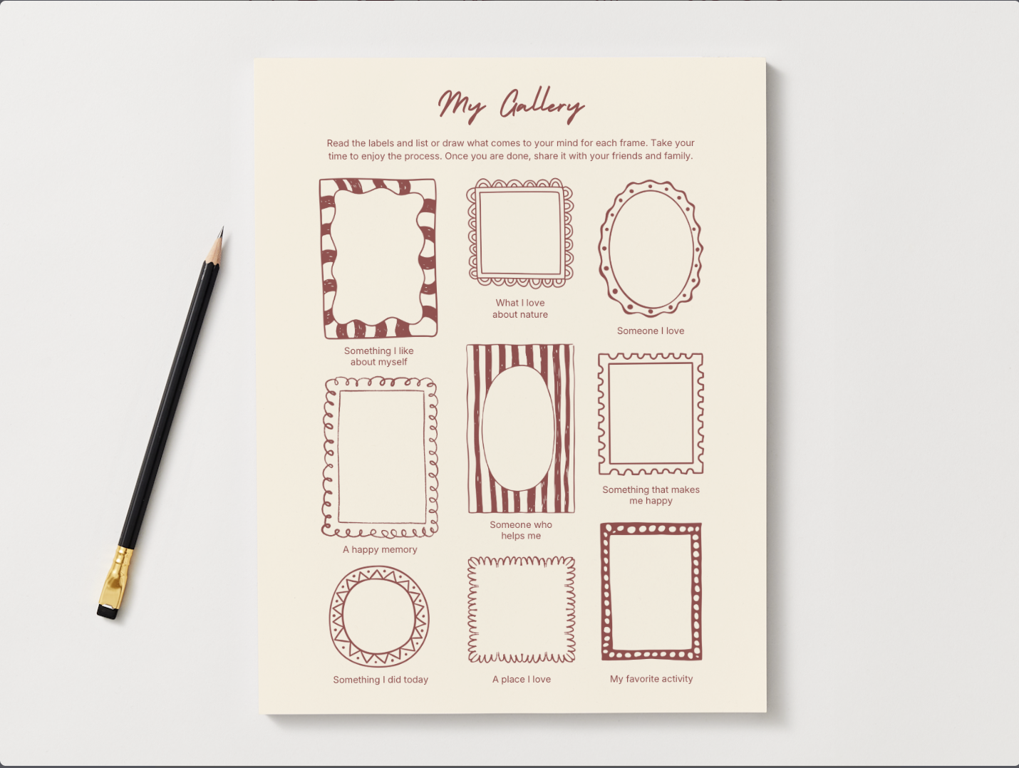 Artistic My Gallery Doodle Notepad (A4)