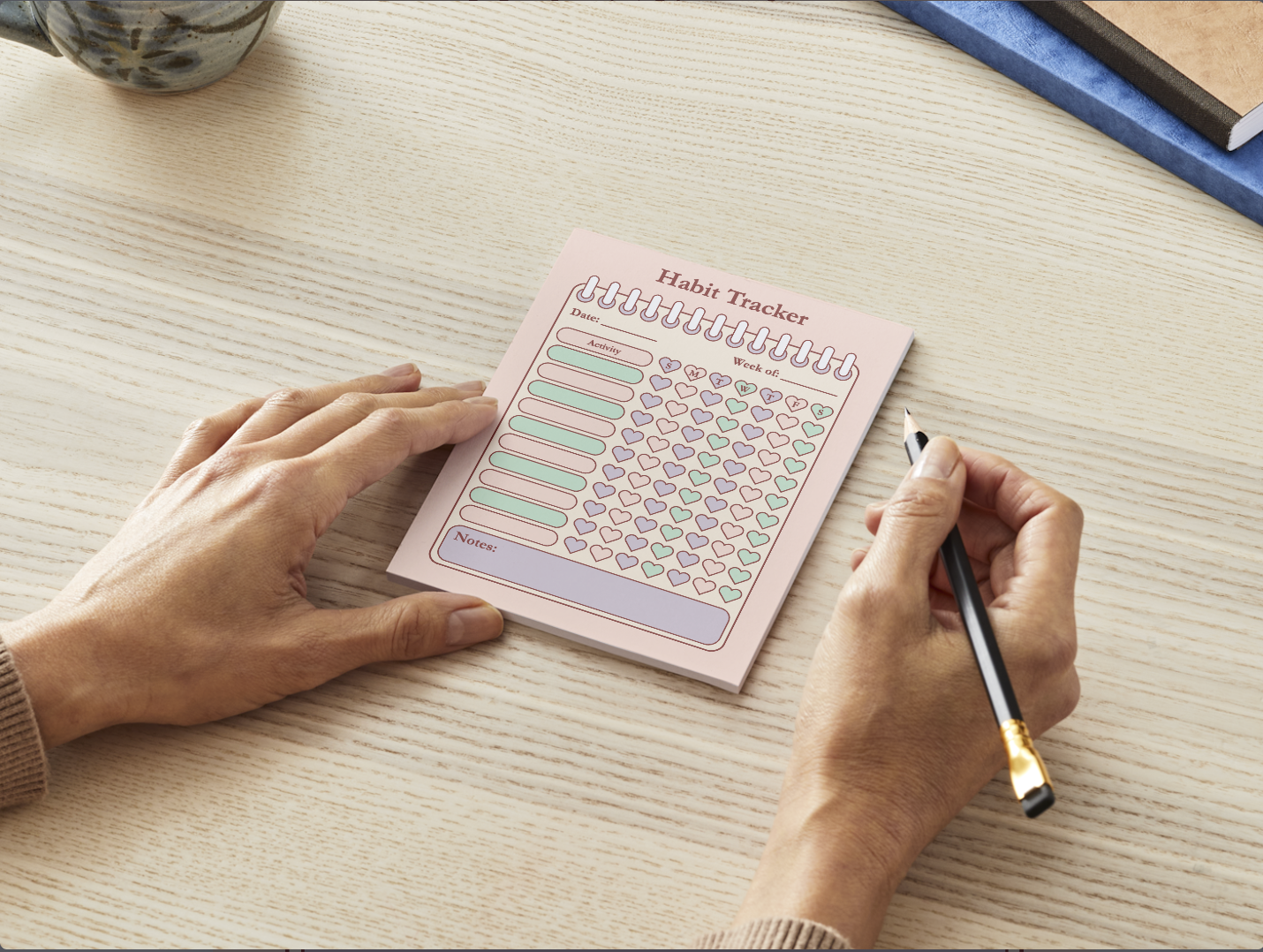 Weekly Habit Tracker Notepad