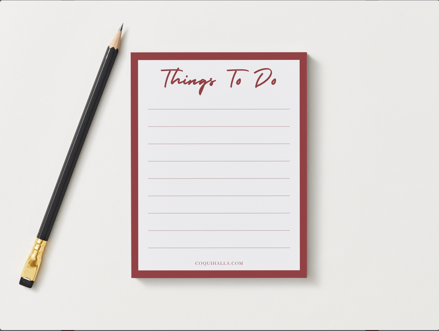 Things To Do Minimal Daily Planner Notepad (A6)