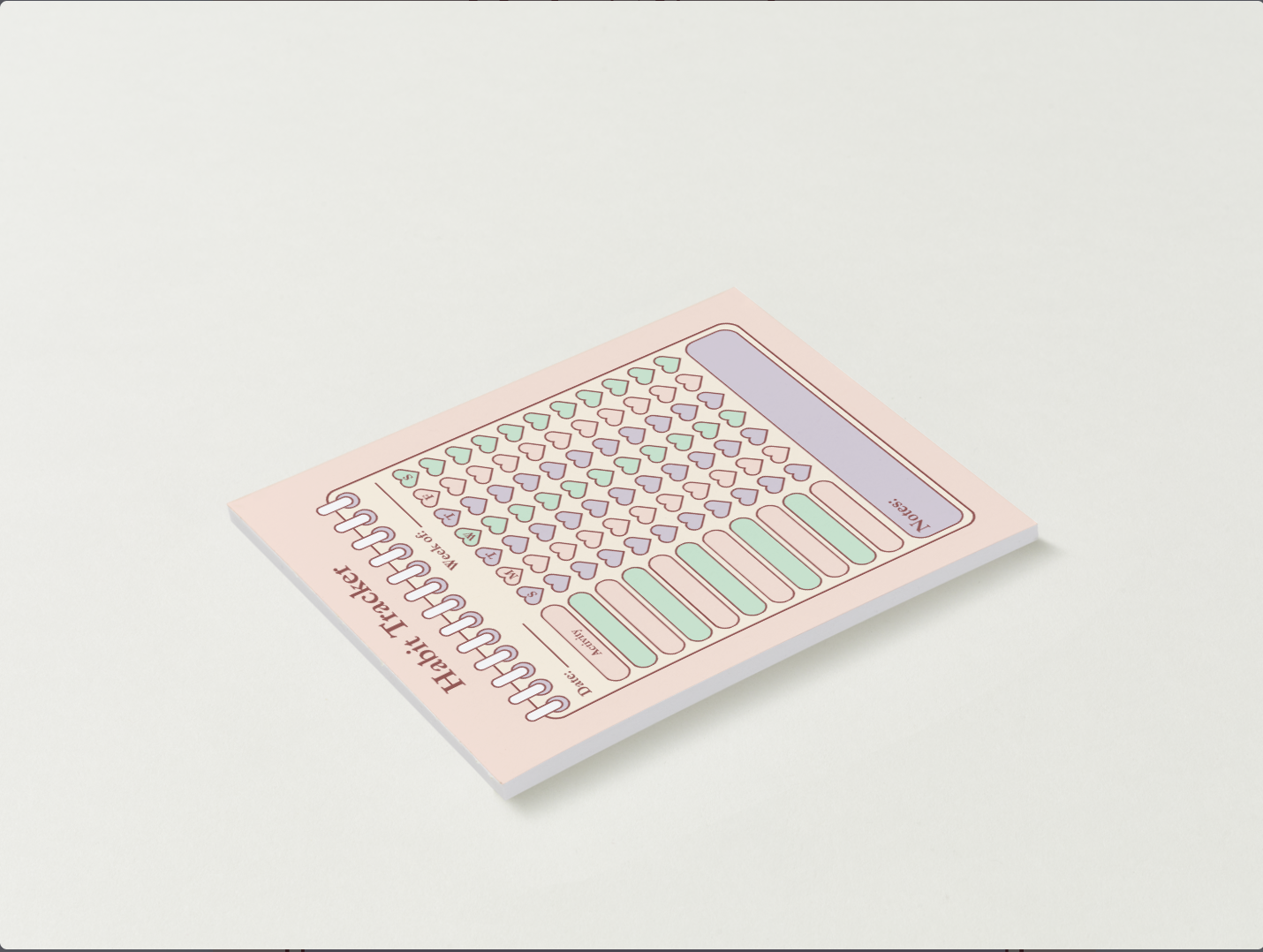 Weekly Habit Tracker Notepad