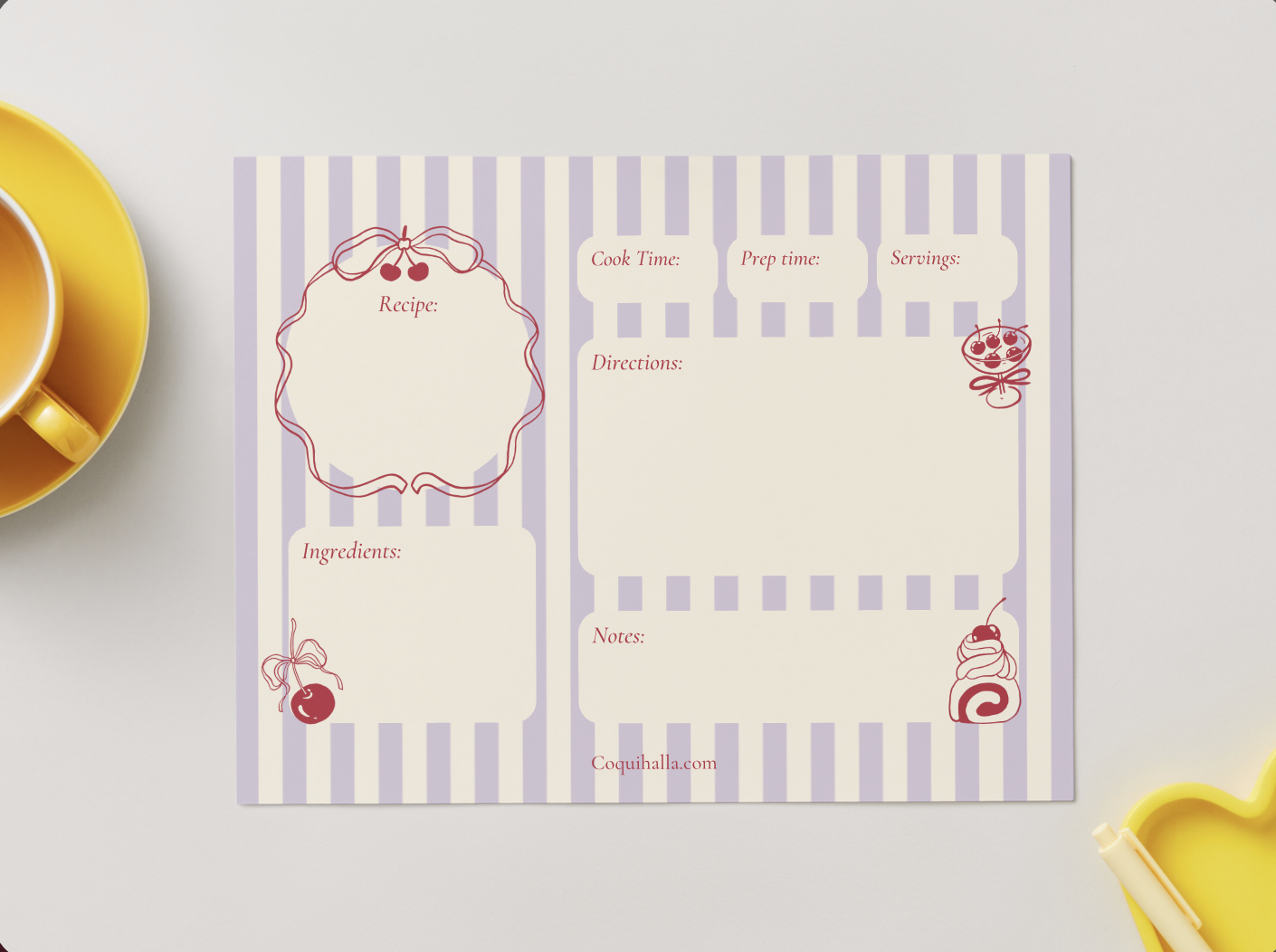 Cookbook and Recipe Notepad