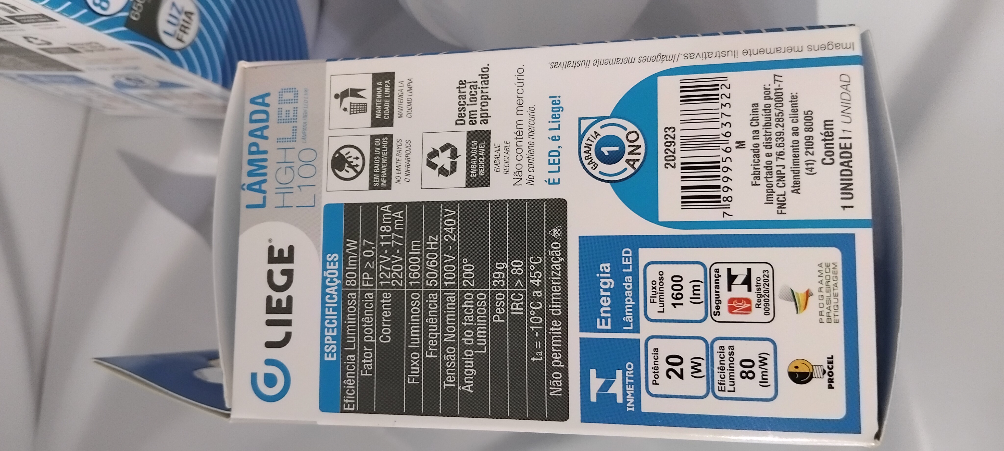 Lâmpada LED Liege 20W