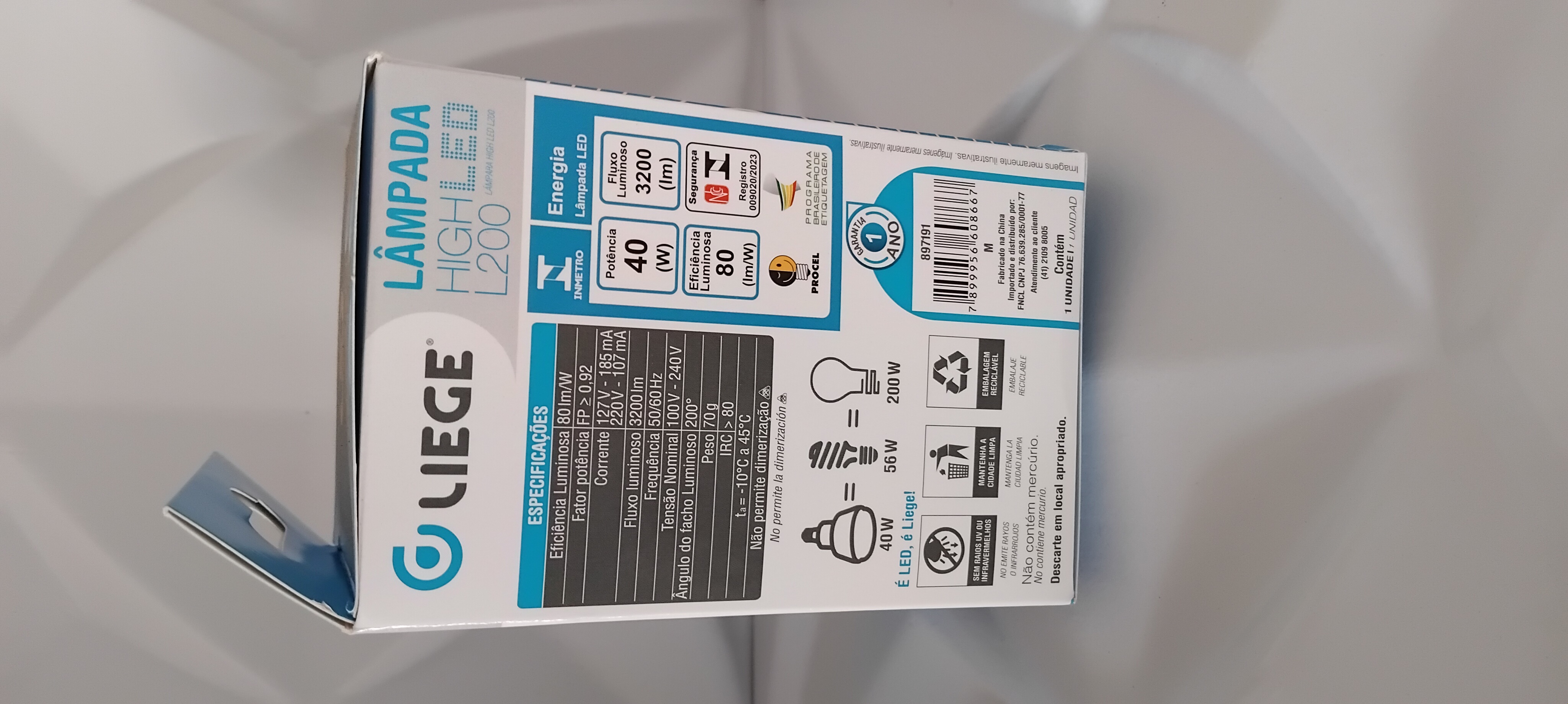 Lâmpada Liege LED 40W