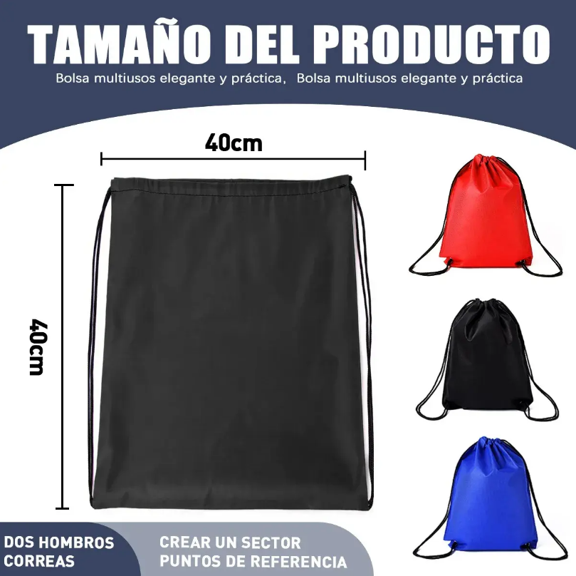 30 Mochilas de cordón surtidas personalizadas