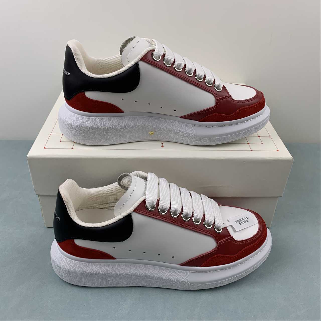 Alexander McQueen Oversized Sneaker – White/Red/Black Edition