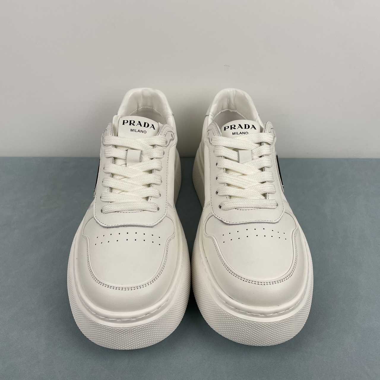 Prada Milano Elevate Leather Sneakers
