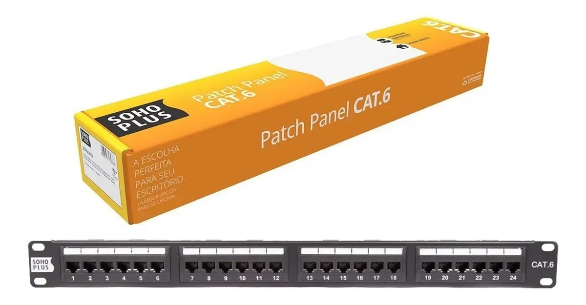 Patch Panel Cat6 T568a/b 24p 24