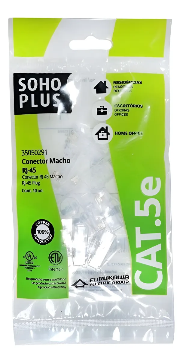 RJ 45 Cat5e Sohoplus - 10 Unid