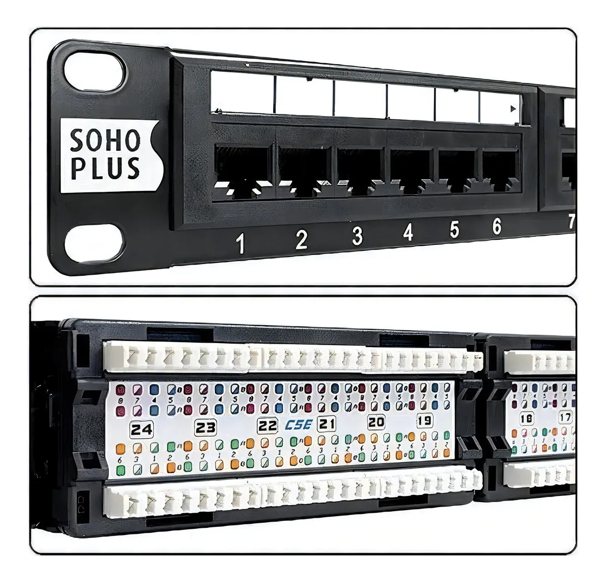 Patch Panel Cat6 T568a/b 24p 24
