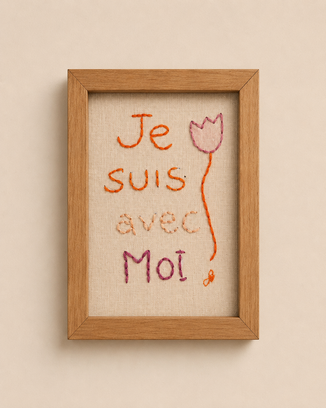 Broderie Cadre "Je suis avec Moi"
