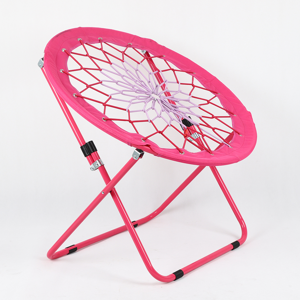Pink Bungee Folding Chair