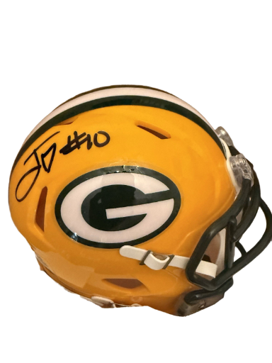 Jordan Love signed mini helmet